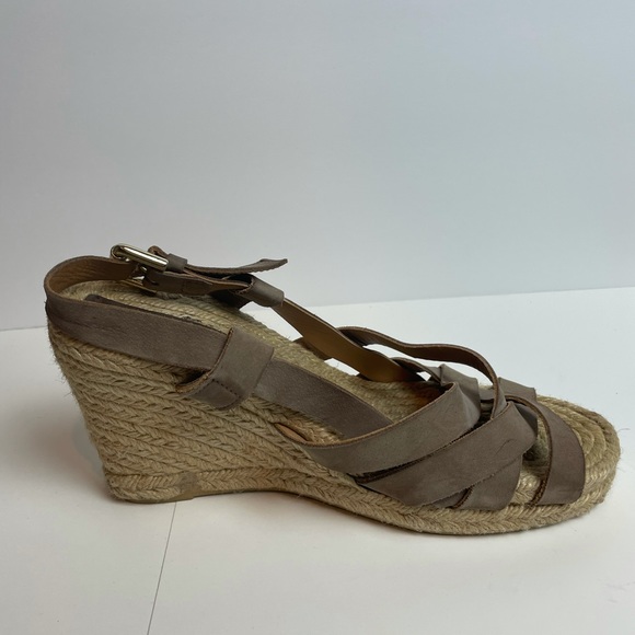 Marc by Marc Jacobs Suede Taupe Espadrille Wedges - Picture 8 of 12